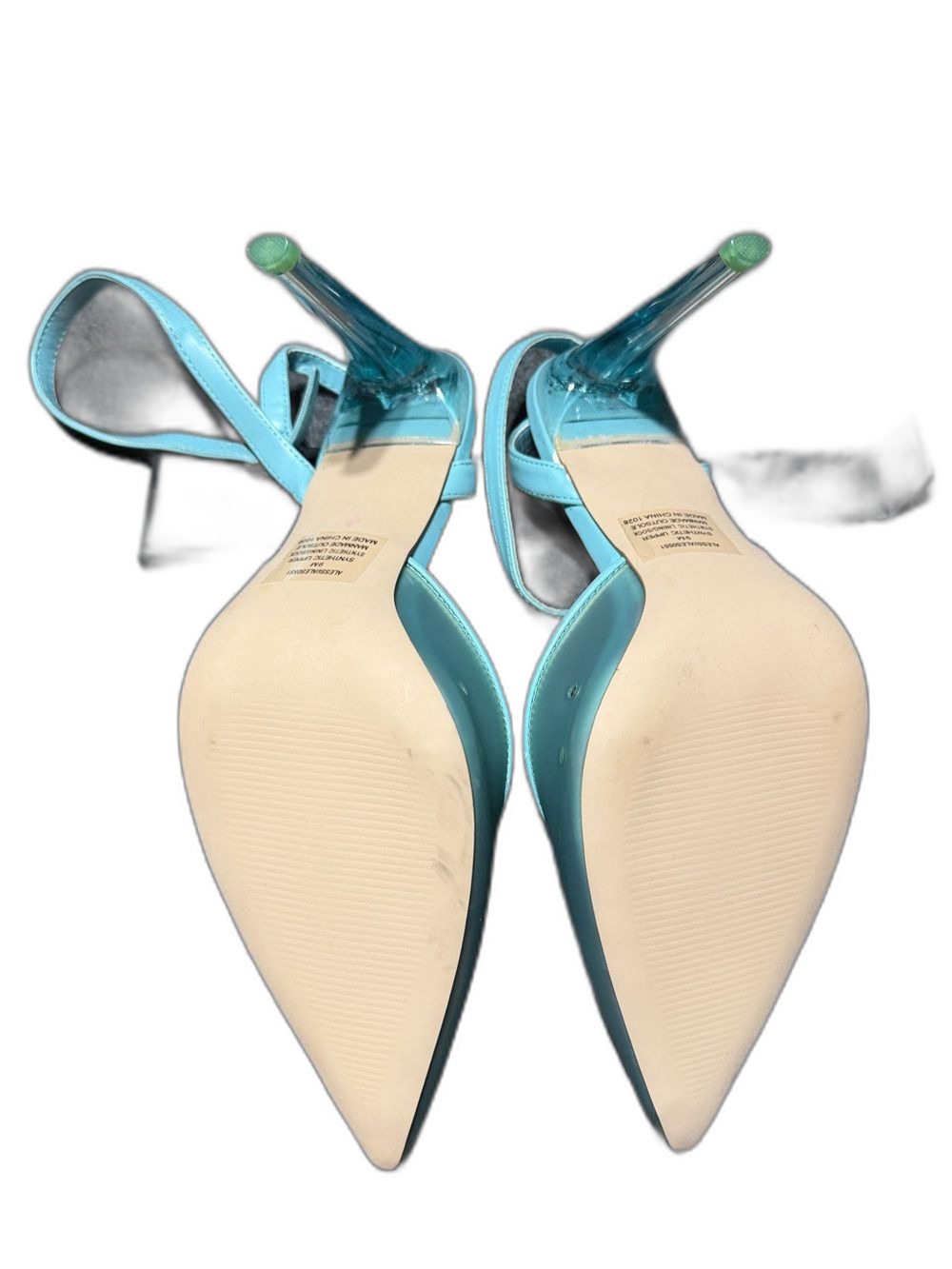Steve Madden Light Blue Pointed Toe Ankle Strap Heels - Picture 2 of 7
